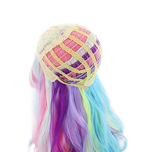 Pastel Multicoloured Unicorn Wig Fancy Dress