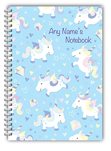 Personalised Unicorn Themed A5 Notebook Soft-backed For Her NB 105