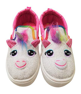 Build-A-Bear Girls Unicorn Character Sneakers Trainers Shoes White