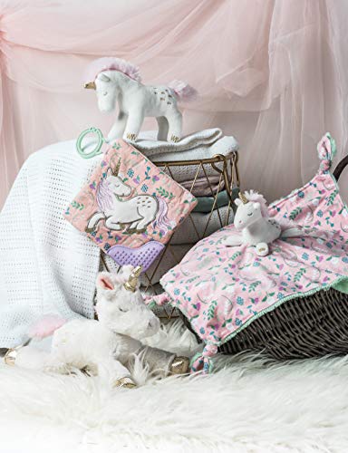 Unicorn Comforter Floral Design Pink