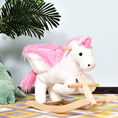 Unicorn Rocking Horse For Kids White & Pink