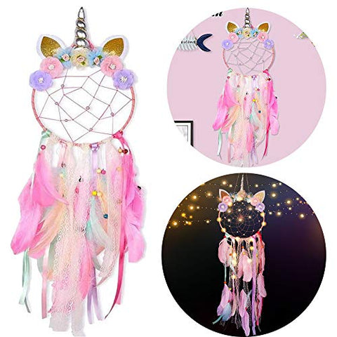 Unicorn Handmade Dream Catcher | Wall Hanging | Decorations (Multicoloured)