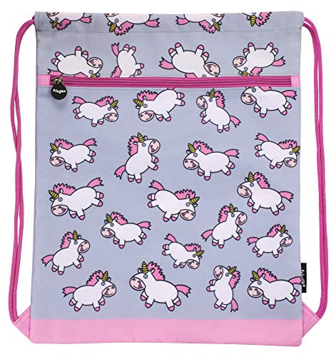 Unicorn Kids Zipped Drawstring Bag