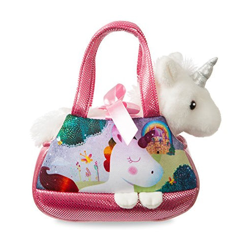 unicorn rainbow pet carrier bag toy