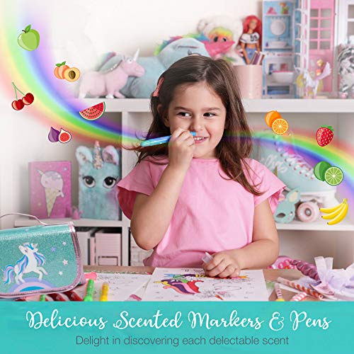 Scented Markers Unicorn Gift For Girls 