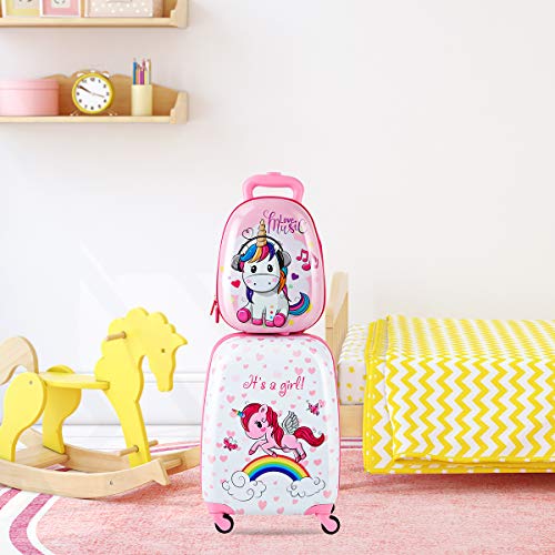 Pink Unicorn Suitcases | Set Of 2 