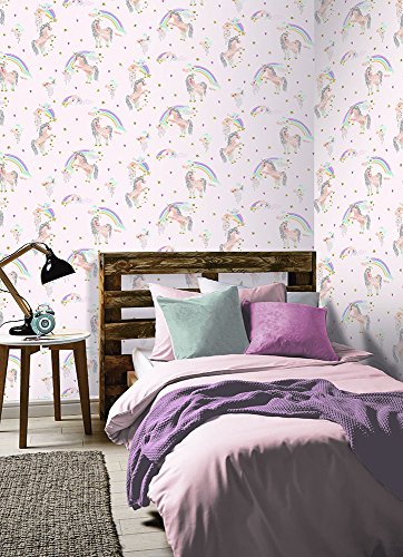 Arthouse- Imagine Fun Wallpaper Unicorn Rainbow