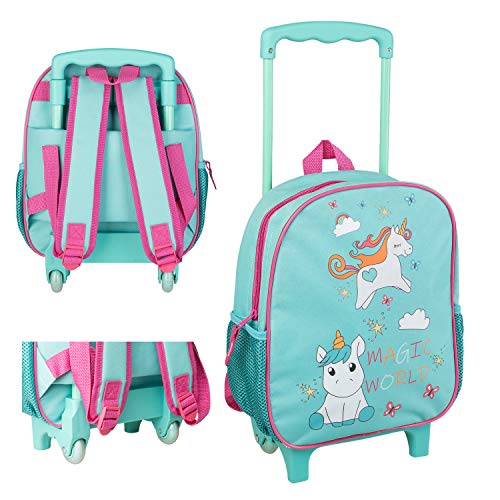 Turquoise Unicorn Suitcase Backpack | Kids 