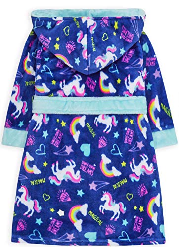 Unicorn Dreams Kids Dressing Gown Blue