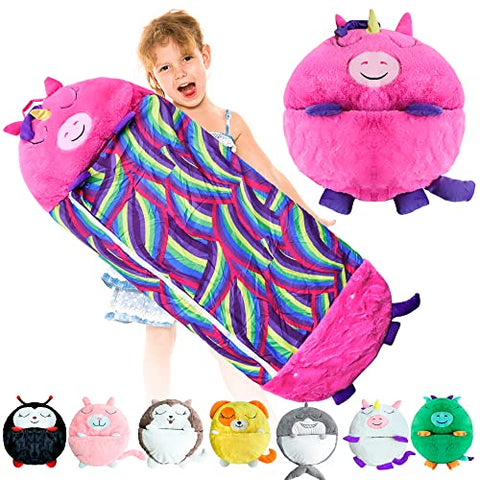 Happy Nappers 2in1 Sleeping Bag and Pillow - Unicorn with Sequins