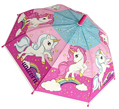 Magical Unicorn Children's Character Folding Umbrella School Kids