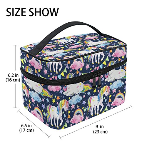 Unicorn Rainbow Star Cosmetic Toiletry Bag | Make Up Bag 