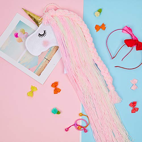 Pink Unicorn Wall Hanging Hair Clip Organiser Girls 