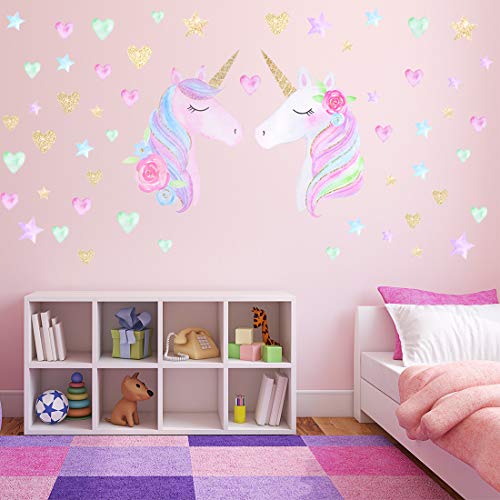 Unicorn Girls Bedroom Decoration Kit | Dreamcatcher & Wall Stickers 