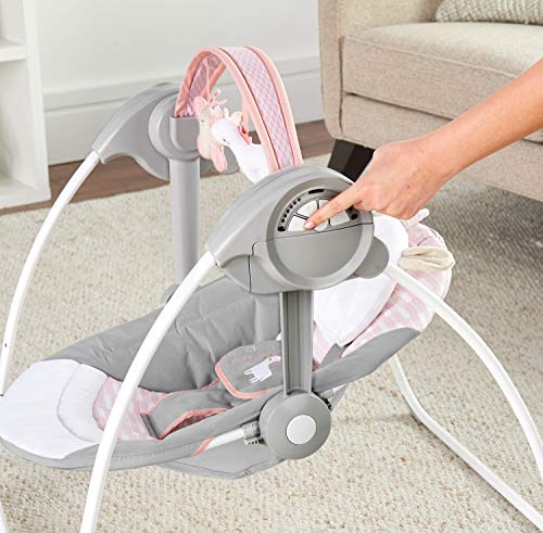 Ingenuity Comfort 2 Go Portable Swing - Flora The Unicorn, Pink Newborn Upwards Gift