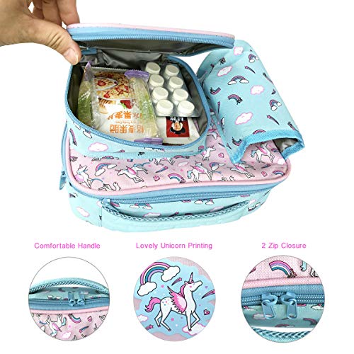 Unicorn Pink & Blue Lunchbox For Kids 