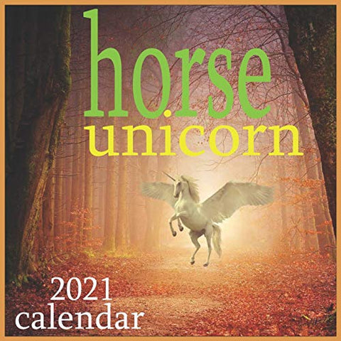 Horse Unicorn 2021 Calendar| 12 Monthly Wall Calendar