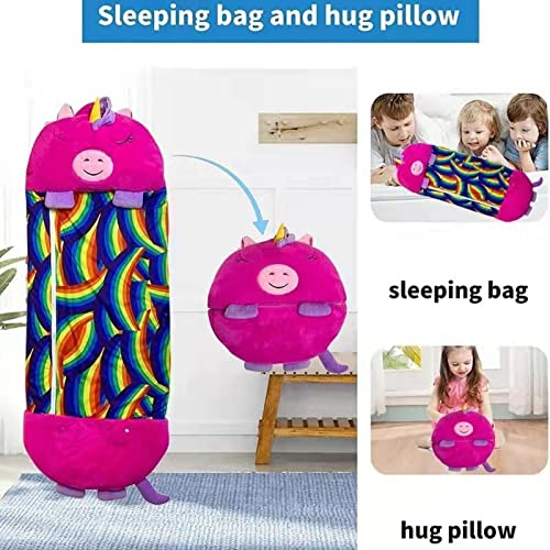 Pink Rainbow Unicorn Sleeping Bag | For Children 