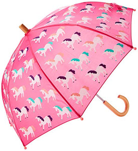 Hatley Girl's Mystic Unicorn Umbrellas, Pink , One Size