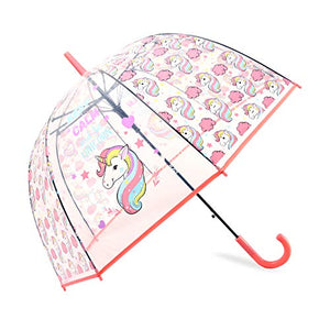 Unicorn Umbrella Transparent Dome Bubble | Kids | Coral