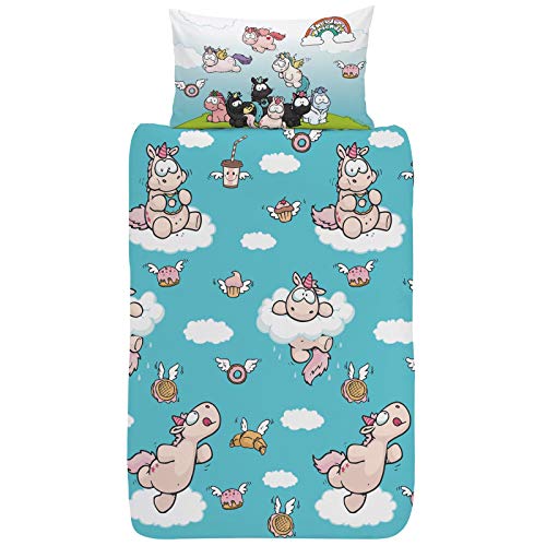 Funny & Cute Unicorn Design | Single Duvet Cover Reversible Bedding Set