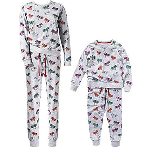 Unicorn Women's & Girls Pyjamas | Family Twinning | Grey | Size 8/10