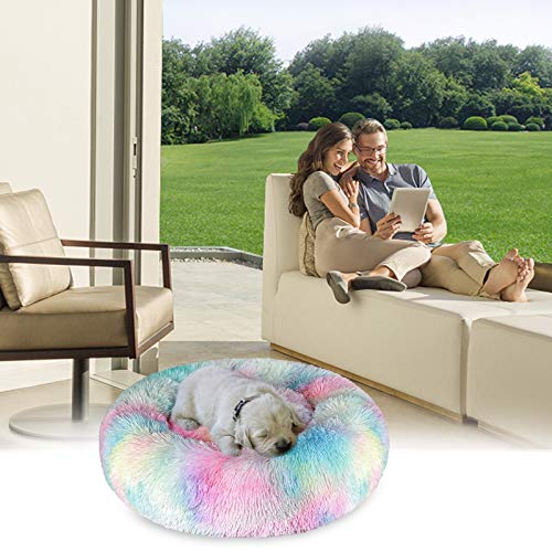 Cute Donut Dog & Cat Bed | Unicorn Style | 60cm | Washable | Soft Plush