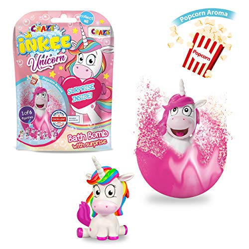 CRAZE Fun Bath Inkee Set of 3 Magic Bath Balls with Surprise Bath Bomb Unicorn Toy Figures 29428 Bath Bombs