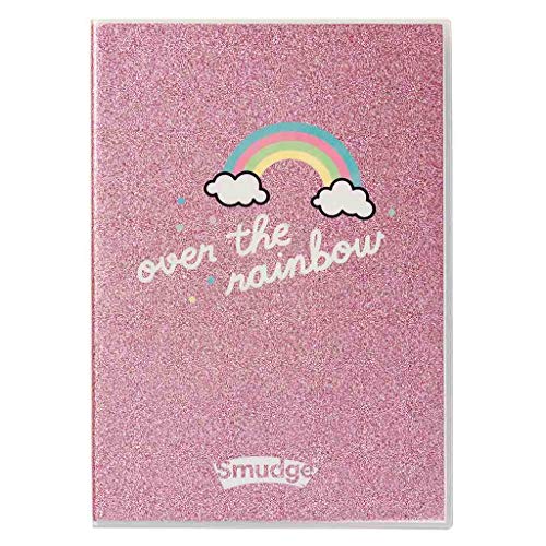 Smudge Stationery Girls Glitter Notebook- Unicorn Diary Over The Rainbow | A4