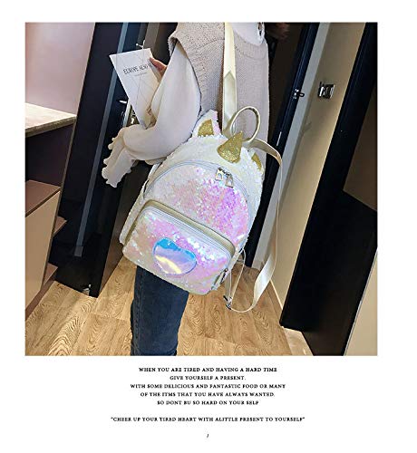 FORLADY Unicorn Backpack Girl Fashion Sequins Schoolbag Travel Backpack Backpack Womens Various Animals