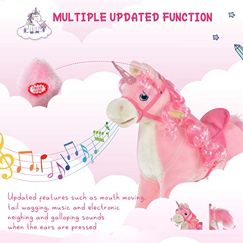 Musical Unicorn Rocking Horse | Pink