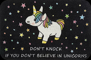 Funny unicorn quote indoor doormat 40x60cm for fun loving fans