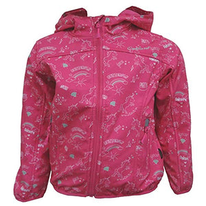 Pink Girls Unicorn Rain Jacket | Windproof & Waterproof 