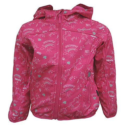 Pink Girls Unicorn Rain Jacket | Windproof & Waterproof 