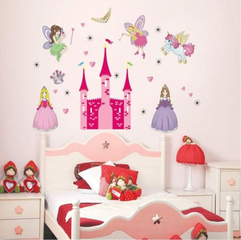 Unicorn fairies wall sticker for kids bedroom