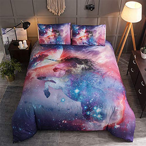 Soft King Sized Unicorn Bedding Set | Multicoloured 
