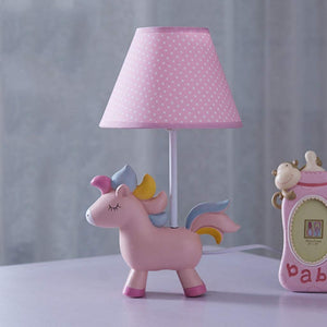 Unicorn bedside table lamp - pastel colours
