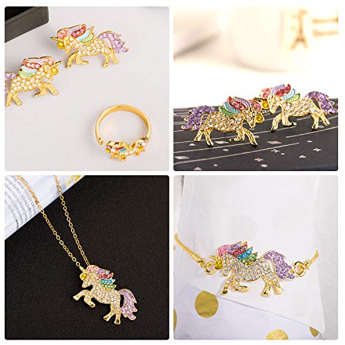 Unicorn Jewellery Set Gold 