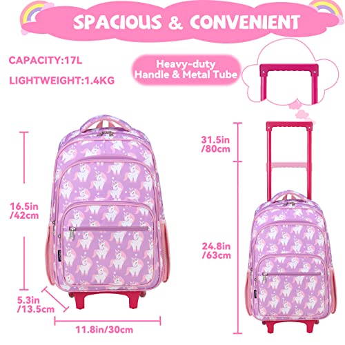 Girls Unicorn Suitcase | Pink Unicorns 