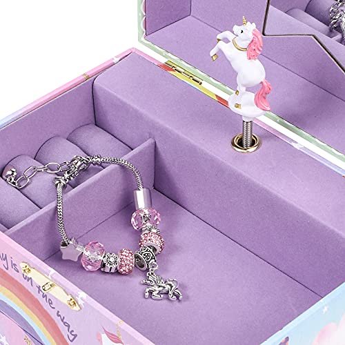 Musical Jewellery Box | Unicorn & Rainbow Design 