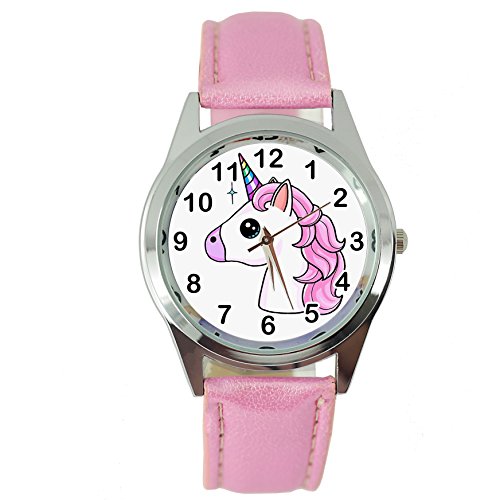 Plush unicorn watch with pink straps