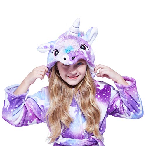 Purple Unicorn Dressing Gown For Children, Girls 