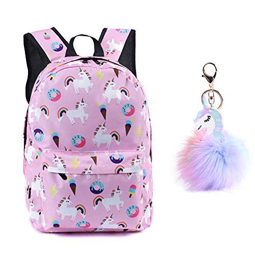 Unicorn pink backpack with free unicorn key ring