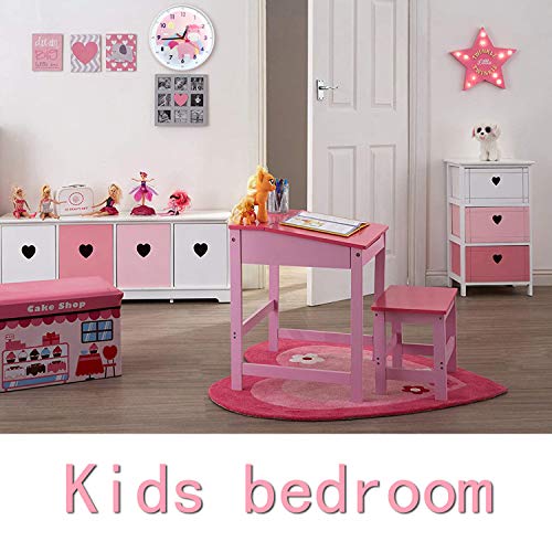 Kids Bedroom Unicorn Wall Clock Pink 