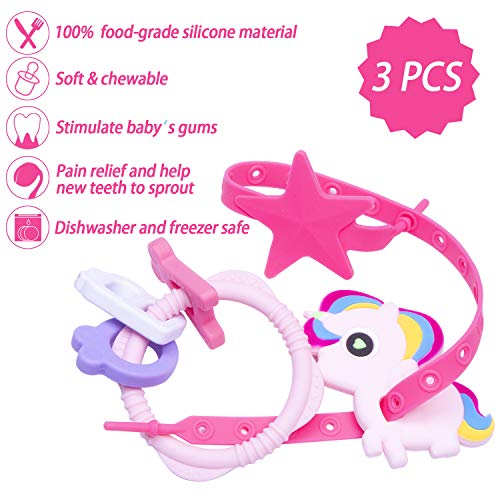 Unicorn Teething Toy For Babies Pink