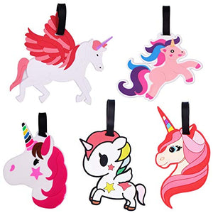 Set Of 5 Unicorn Luggage Tags For Suitcases 
