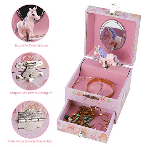 Girls Unicorn Gift | Unicorn Jewellery Box | Pink