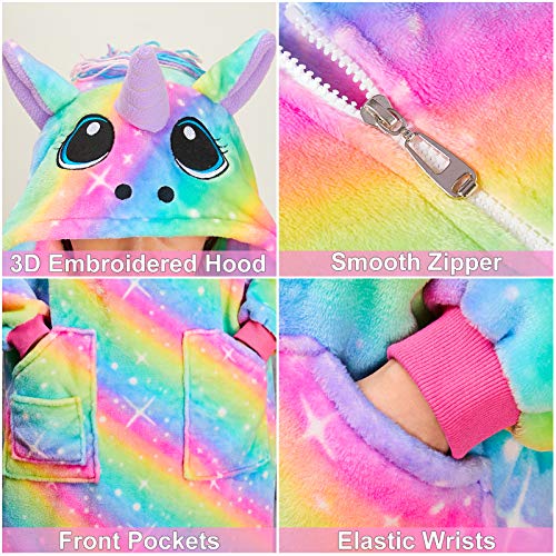 Soft Unicorn Rainbow Oversized Blanket Hoodie