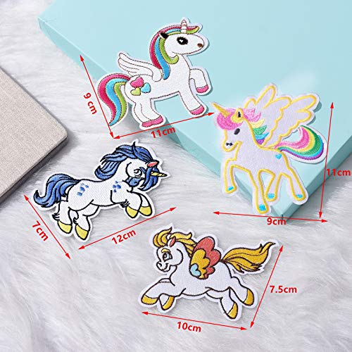 4 Pack Of Unicorn Iron Patches 