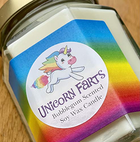 Unicorn Farts | Soy Wax Rainbow Candle | Novelty Candle